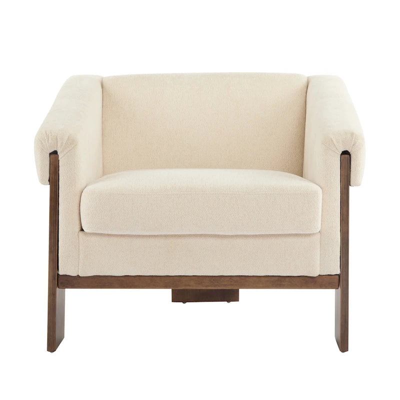 Poltrona imbottita Mid-Century Modern da 86 cm per soggiorno