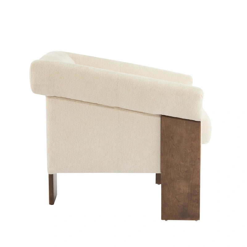 Poltrona imbottita Mid-Century Modern da 86 cm per soggiorno