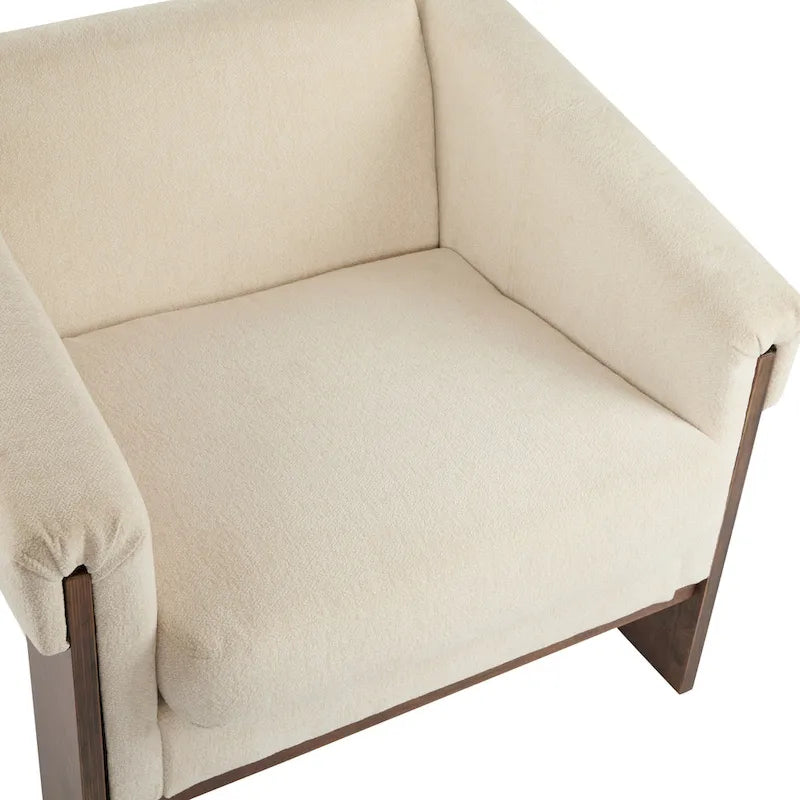 Poltrona imbottita Mid-Century Modern da 86 cm per soggiorno