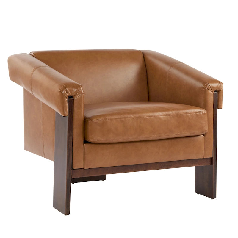Poltrona imbottita Mid-Century Modern da 86 cm per soggiorno