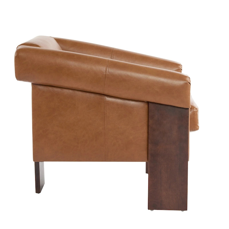 Poltrona imbottita Mid-Century Modern da 86 cm per soggiorno