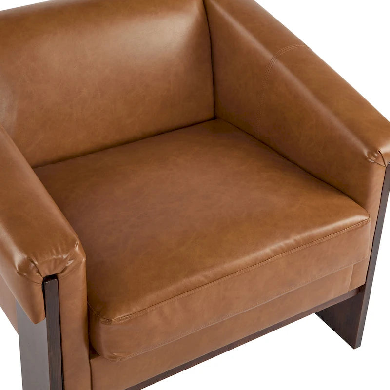 Poltrona imbottita Mid-Century Modern da 86 cm per soggiorno