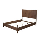 Struttura letto king size California in legno massiccio marrone con supporto a doghe