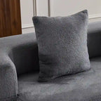 Divano Sezionale Trasformabile con 3 Sgabelli Pouf - Letto Pieghevole in Schiuma di Supporto, Chaise Longue Compatta in ciniglia