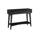 Tavolo Consolle in Legno Massello con Cassetti e Ripiano Inferiore - 42 L x 14 P x 33 H