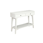 Tavolo Consolle in Legno Massello con Cassetti e Ripiano Inferiore - 42 L x 14 P x 33 H