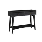 Tavolo Consolle in Legno Massello con Cassetti e Ripiano Inferiore - 42 L x 14 P x 33 H