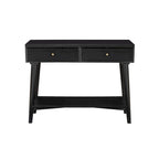 Tavolo Consolle in Legno Massello con Cassetti e Ripiano Inferiore - 42 L x 14 P x 33 H
