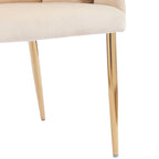 Moderne poltrone in velluto da 75 cm con gambe e struttura in metallo color oro per soggiorno (set da 2)