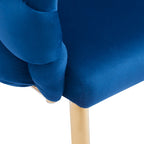 Moderne poltrone in velluto da 75 cm con gambe e struttura in metallo color oro per soggiorno (set da 2)