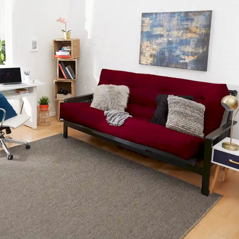 Materasso Futon da 12 Pollici Full-Size, Solo Materasso, Supporto in Schiuma per Divano Letto