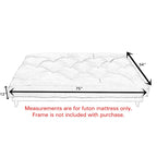 Materasso Futon da 12 Pollici Full-Size, Solo Materasso, Supporto in Schiuma per Divano Letto