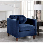 Classica Poltrona Chesterfield con Rivestimento in Velluto e Bottoni Capitonnè