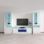 Mobile TV Moderno con Camino Elettrico - Porta TV