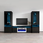 Mobile TV Moderno con Camino Elettrico - Porta TV