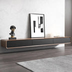 Mobile TV Sospeso, Mobile TV Moderno a Parete con 3/4 Cassetti, Legno Massello, Completamente Assemblato