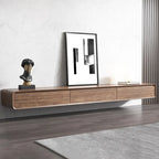 Mobile TV Sospeso, Mobile TV Moderno a Parete con 3/4 Cassetti, Legno Massello, Completamente Assemblato