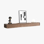 Mobile TV Sospeso, Mobile TV Moderno a Parete con 3/4 Cassetti, Legno Massello, Completamente Assemblato