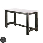 Tavolo da pranzo rustico nero 60" ad altezza bancone per cucina e bar