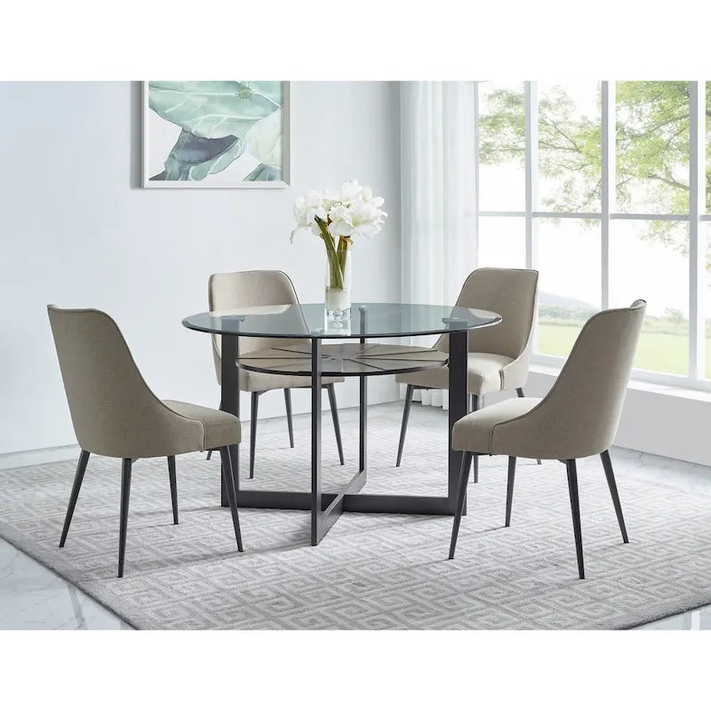 Set di 2 sedie da pranzo imbottite con sedile imbottito per cucina e sala da pranzo