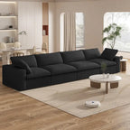 Divano componibile a 4 pezzi in lino moderno 160, minimalista, con imbottitura in piuma d'oca
