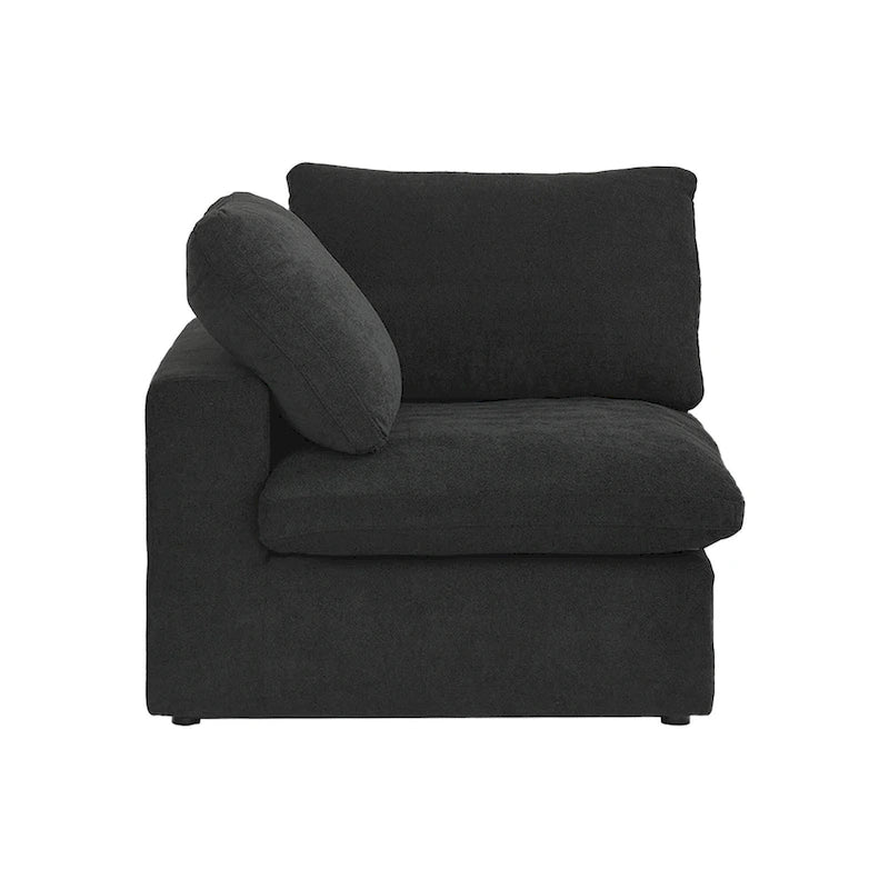 Divano componibile a 4 pezzi in lino moderno 160, minimalista, con imbottitura in piuma d'oca