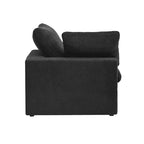Divano componibile a 4 pezzi in lino moderno 160, minimalista, con imbottitura in piuma d'oca