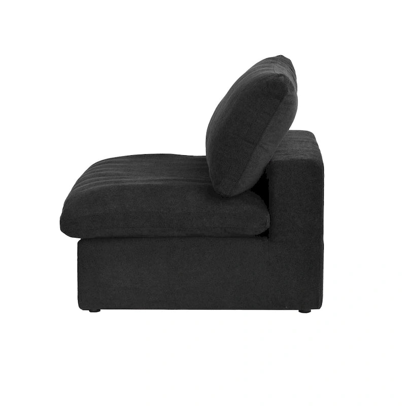 Divano componibile a 4 pezzi in lino moderno 160, minimalista, con imbottitura in piuma d'oca