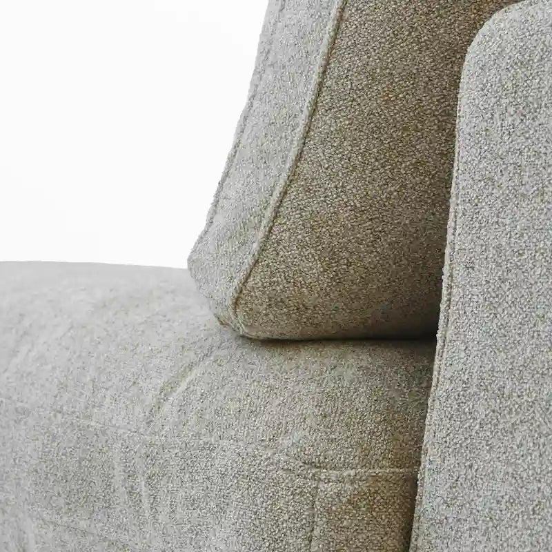Divano componibile a 4 pezzi in lino moderno 160, minimalista, con imbottitura in piuma d'oca