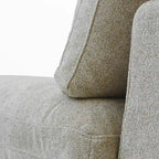 Divano componibile a 4 pezzi in lino moderno 160, minimalista, con imbottitura in piuma d'oca