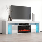 Mobile TV con camino elettrico da 79" dal design moderno per soggiorno