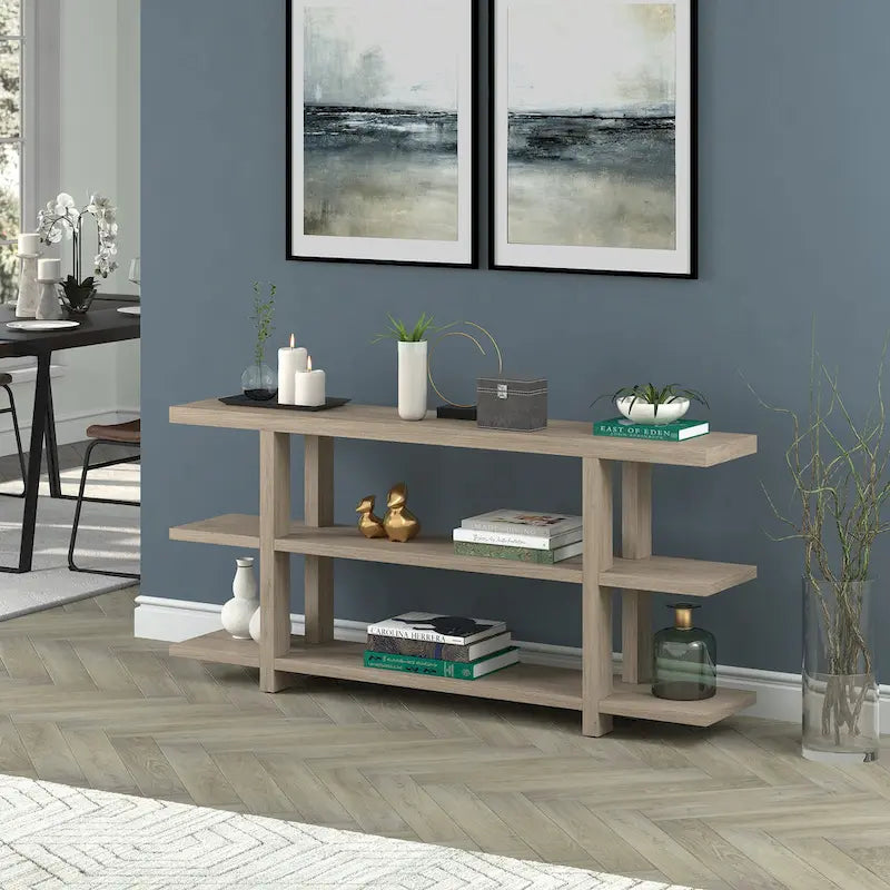 Consolle rettangolare larga 162 cm con ripiano aperto – Stile da ingresso