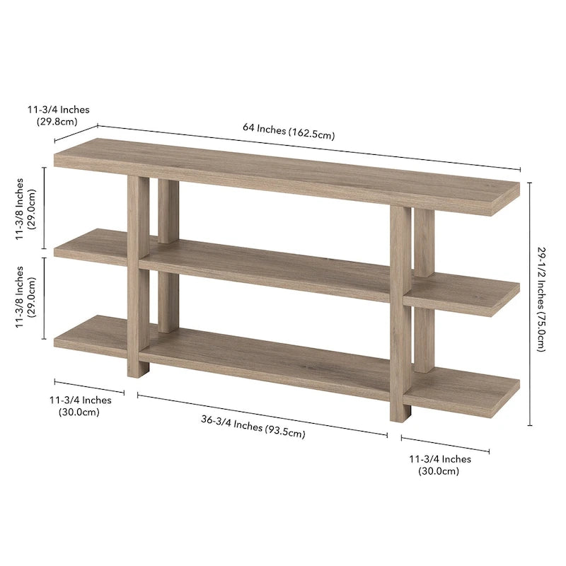 Consolle rettangolare larga 162 cm con ripiano aperto – Stile da ingresso