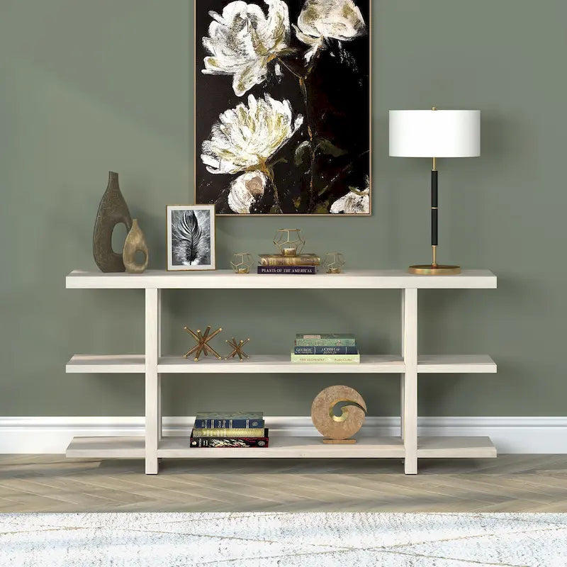 Consolle rettangolare larga 162 cm con ripiano aperto – Stile da ingresso