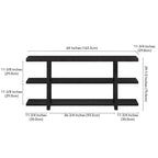Consolle rettangolare larga 162 cm con ripiano aperto – Stile da ingresso