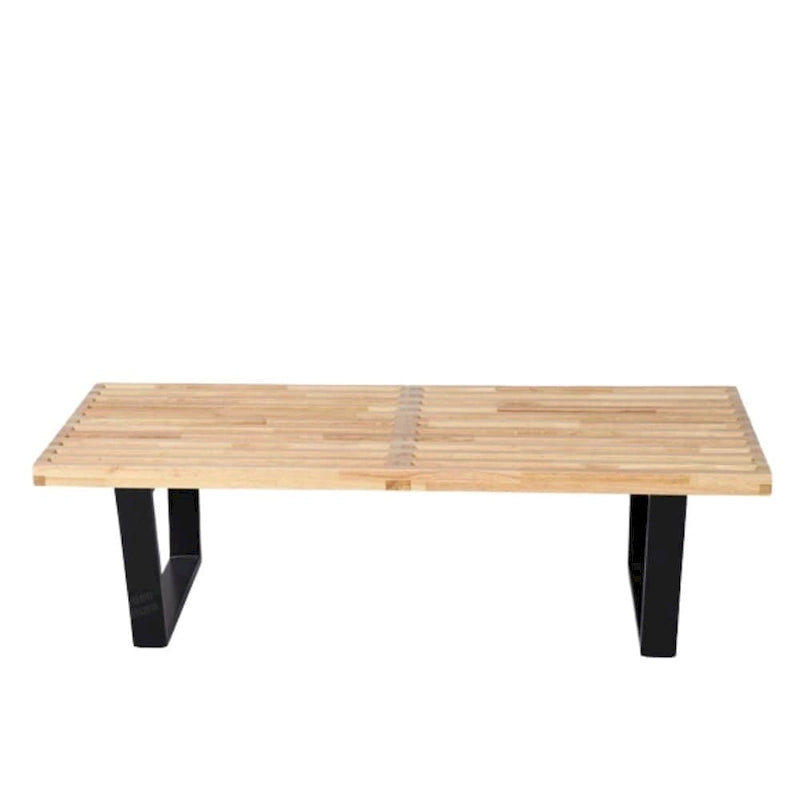 Panca da ingresso in legno massello da 122 cm con seduta imbottita