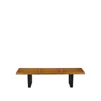 Panca da ingresso in legno massello da 122 cm con seduta imbottita