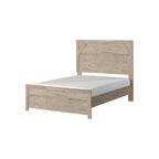 Letto con pannelli in legno marrone chiaro – Mobili rustici in stile coloniale per la camera da letto