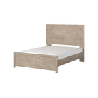 Letto con pannelli in legno marrone chiaro – Mobili rustici in stile coloniale per la camera da letto