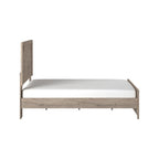 Letto con pannelli in legno marrone chiaro – Mobili rustici in stile coloniale per la camera da letto