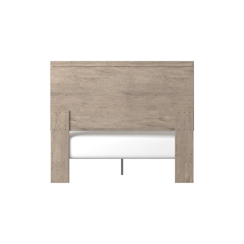 Letto con pannelli in legno marrone chiaro – Mobili rustici in stile coloniale per la camera da letto