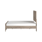 Letto con pannelli in legno marrone chiaro – Mobili rustici in stile coloniale per la camera da letto