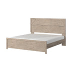 Letto con pannelli in legno marrone chiaro – Mobili rustici in stile coloniale per la camera da letto