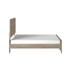 Letto con pannelli in legno marrone chiaro – Mobili rustici in stile coloniale per la camera da letto
