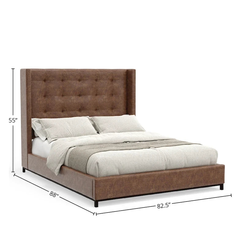 Letto Imbottito con Testiera Trapuntata – Queen/King Size