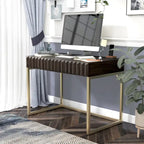 Scrivania moderna in metallo da 42" con porte USB per ufficio domestico