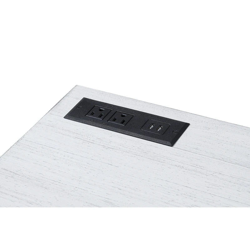 Scrivania moderna in metallo da 42" con porte USB per ufficio domestico