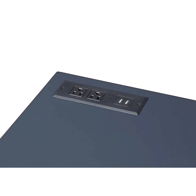 Scrivania moderna in metallo da 42" con porte USB per ufficio domestico