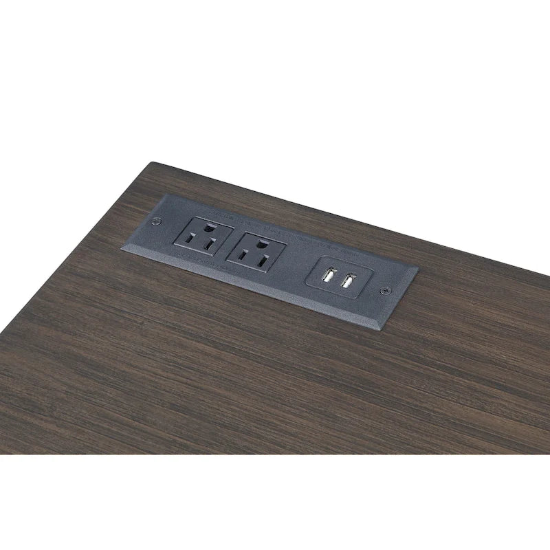 Scrivania moderna in metallo da 42" con porte USB per ufficio domestico