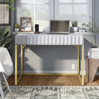 Scrivania moderna in metallo da 42" con porte USB per ufficio domestico